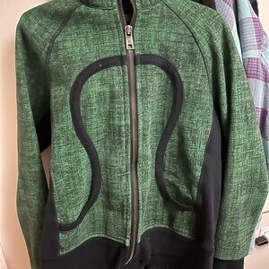 Lululemon Green and Black Zip-Up Jacket